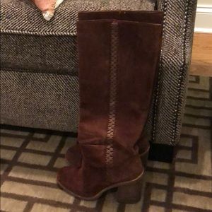 Brown tall UGG heels